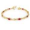Image 1 : BRACELET 2.75ctw ACA CERTIFIED DIAMOND & RUBY  GOLD