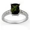 Image 1 : RING 2.15ctw ACA CERTIFIED DIAMOND & GREEN TOURMALINE