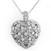 Image 1 : BRIDAL 0.70ctw ACA CERTIFIED DIAMOND HEART NECKLACE
