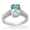 Image 1 : CERTIFIED 2.30 ctw DIAMOND & AQUAMARINE RING 14KT GOLD