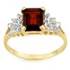 Image 1 : FAMOUS 2.37ctw ACA CERTIFIED DIAMOND & GARNET RING GOLD