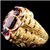 Image 4 : 14K Gold 23.02ct Amethyst & 0.75ctw Diamond Ring