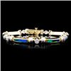 Image 1 : 14K Gold Enamel & 0.56ctw Diamond Bracelet