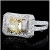 Image 2 : 18K Gold 2.31ctw Fancy Color Diamond Ring