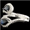 Image 2 : 14K Gold 1.63ct Sapphire & 0.60ctw Diamond Ring