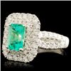 Image 2 : 18K Gold 1.32ct Emerald & 1.19ctw Diamond Ring