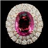 Image 1 : 18K Gold 4.45ct Sapphire & 2.67ctw Diamond Ring