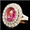 Image 2 : 18K Gold 4.45ct Sapphire & 2.67ctw Diamond Ring