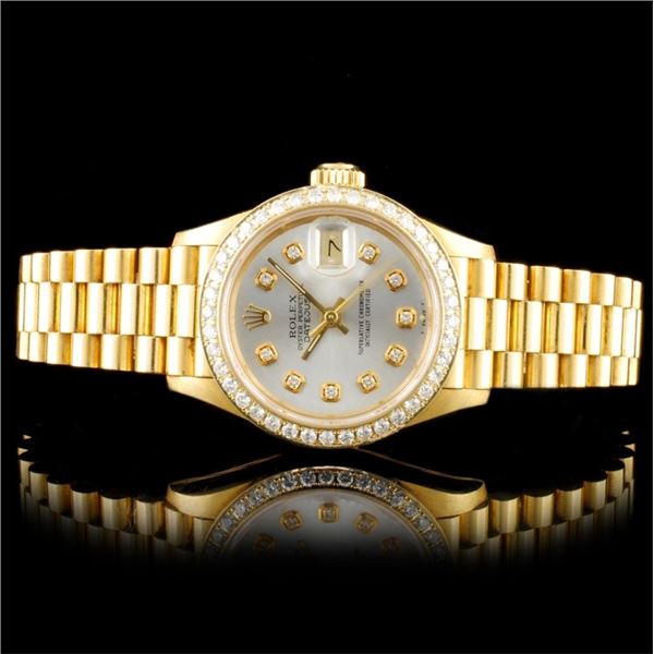 Rolex DateJust 18K YG Diamond 26MM Watch