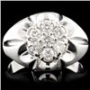 Image 1 : 14K White Gold 0.69ctw Diamond Ring