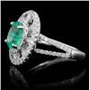 Image 3 : 14K Gold 1.55ct Emerald & 0.75ct Diamond Ring