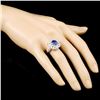Image 3 : 18K Gold 2.01ct Sapphire & 1.77ctw Diamond Ring