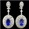 Image 1 : 18K Gold 7.32ctw Tanzanite & 4.08ctw Diamond Earri