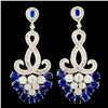 Image 1 : 18K Gold 8.93ct Kyanite & 2.99ctw Diamond Earrings