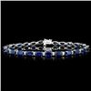 Image 1 : 14K Gold 14.00ct Sapphire & 0.85ctw Diamond Bracel