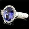 Image 2 : 18K Gold 2.36ct Tanzanite & 0.50ctw Diamond Ring
