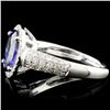 Image 3 : 18K Gold 2.36ct Tanzanite & 0.50ctw Diamond Ring