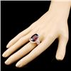 Image 3 : 18K Gold 16.46ct Garnet & 1.81ctw Diamond Ring