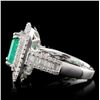 Image 3 : 18K White Gold 1.69ct Emerald & 1.35ctw Diamond Ri