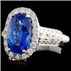 Image 2 : 18K White Gold 3.19ct Sapphire & 0.73ct Diamond Ri