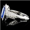 Image 3 : 18K White Gold 3.19ct Sapphire & 0.73ct Diamond Ri