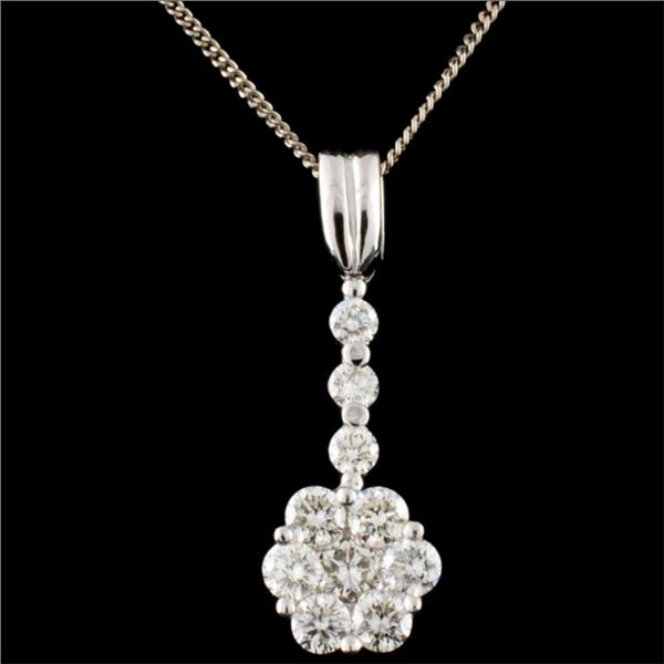 18K White Gold 1.23ct Diampnd Pendant