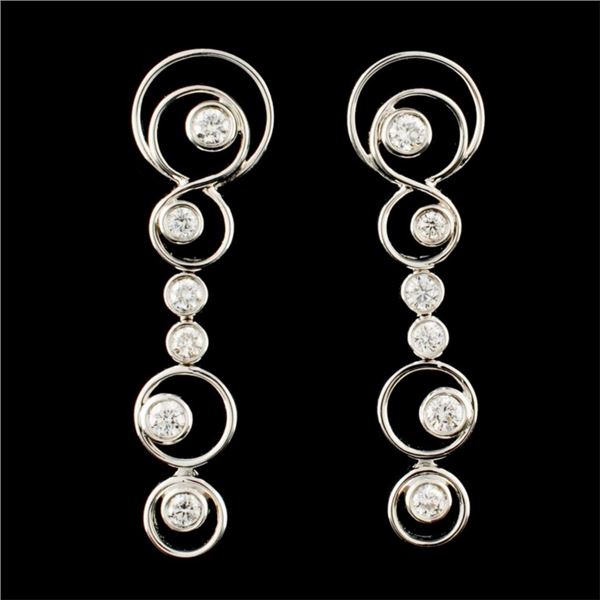 18K Gold 0.68ctw Diamond Earrings