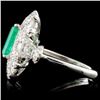 Image 3 : 18K White Gold 1.77ct Emerald & 1.55ct Diamond Rin