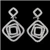 Image 1 : 18K White Gold 3.65ct Diamond Earrings