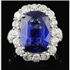 Image 1 : 18K White Gold 8.52ct Sapphire & 2.70ct Diamond Ri