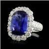 Image 2 : 18K White Gold 8.52ct Sapphire & 2.70ct Diamond Ri