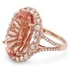 Image 2 : 14K Gold 20.00ct Morganite & 2.10ct Diamond Ring