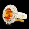 Image 2 : 18K Gold 1.87ct Sapphire & 1.16ctw Diamond Ring