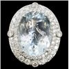 Image 1 : 18K Gold 15.18ct Aquamarine & 2.45ct Diamond Ring