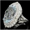 Image 2 : 18K Gold 15.18ct Aquamarine & 2.45ct Diamond Ring