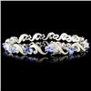 Image 2 : 14K Gold 5.52ct Tanzanite & 0.41ctw Diamond Bracel