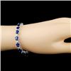 Image 3 : 14K Gold 21.43ct Sapphire & 0.66ctw Diamond Bracel