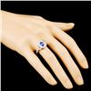 Image 3 : 18K Gold 0.95ct Sapphire & 0.67ctw Diamond Ring