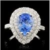 Image 1 : 18K Gold 2.81ct Sapphire & 1.09ctw Diamond Ring