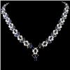 Image 1 : 14K Gold 45.55ct Sapphire & 2.70ctw Diamond Neckla
