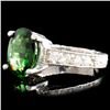 Image 2 : 14K Gold 1.85ct Tourmaline & 0.40ct Diamond Ring