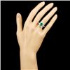 Image 4 : 18K Gold 1.58ct Emerald & 0.83ctw Diamond Ring