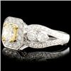 Image 2 : 18K Gold 1.51ctw Fancy Color Diamond Ring