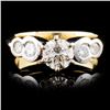 Image 1 : 14K Two-tone 1.30ctw Diamond Ring