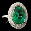 Image 3 : 18K Gold 6.24ct Emerald & 0.60ctw Diamond Ring