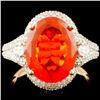 Image 1 : 14K Gold 3.62ct Opal & 0.60ctw Diamond Ring