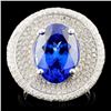 Image 1 : 18K Gold 7.14ct Tanzanite & 1.20ctw Diamond Ring
