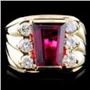 Image 1 : 14K Gold 5.03ct Rubellite & 0.98ctw Diamond Ring
