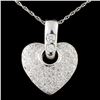 Image 1 : 14K White Gold 2.23ctw Diamond Pendant