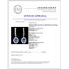 Image 3 : 14K Gold 4.00ct Tanzanite & 1.40ctw Diamond Earrin